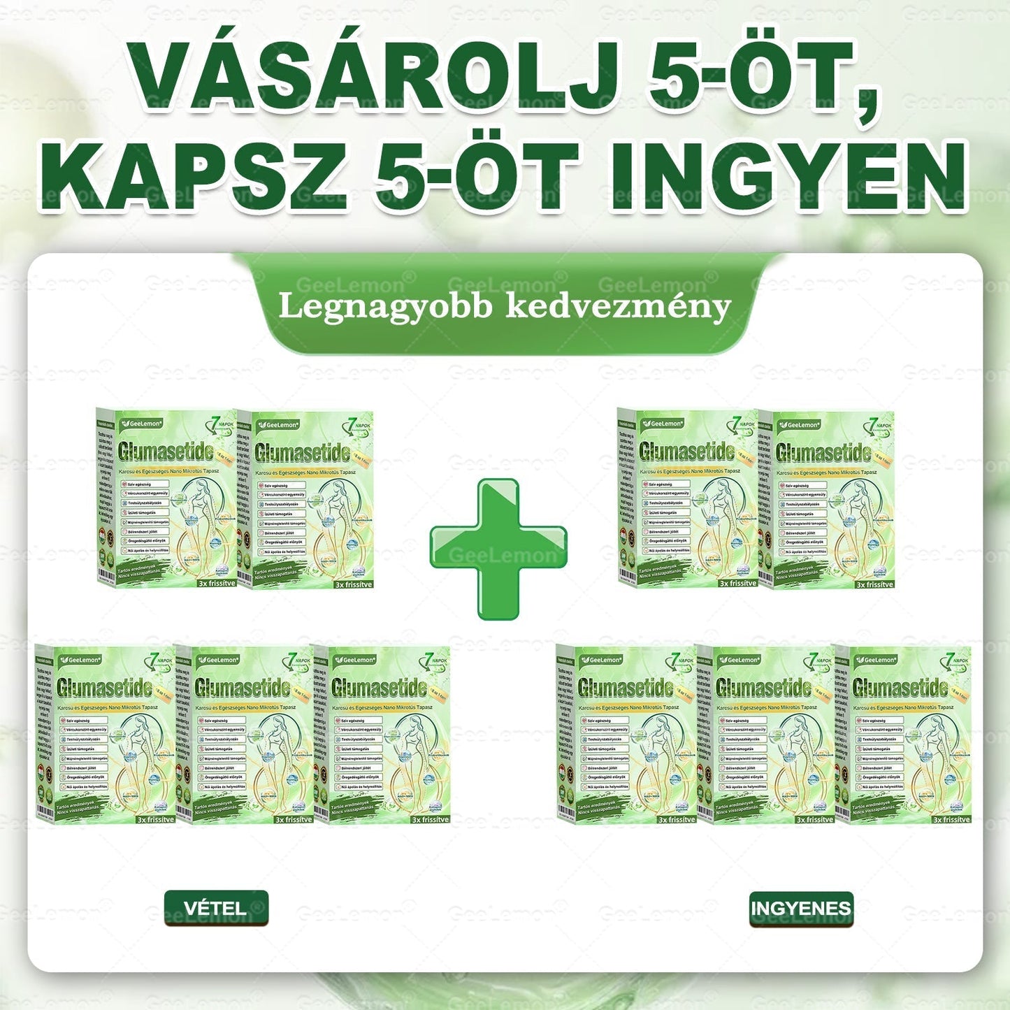 Ajánlott a Semmelweis Kórház által · 👩⚕️👩⚕️ 𝐆𝐞𝑒𝐿𝑒𝐦𝐨𝐧® Glumasetide 8 az 1-ben Karcsú és Egészséges Nano Mikrotűs Tapasz 🇭🇺