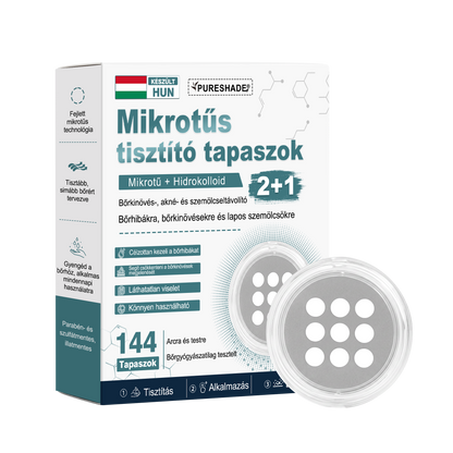 PURESHADE® 2 az 1-ben mikrotűs és hidrokolloid tapasz🍀🍀 | Kiálló anyajegyek, aknék, lapos szemölcsök és bőrnövedékek eltávolítására | Segít csökkenteni a ráncokat, hegeket és bőrhibákat | Láthatatlan tapasz az arcra és testre