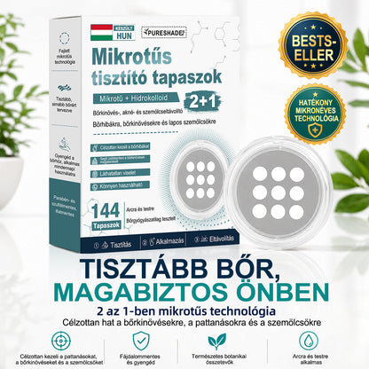 PURESHADE® 2 az 1-ben mikrotűs és hidrokolloid tapasz🍀🍀 | Kiálló anyajegyek, aknék, lapos szemölcsök és bőrnövedékek eltávolítására | Segít csökkenteni a ráncokat, hegeket és bőrhibákat | Láthatatlan tapasz az arcra és testre