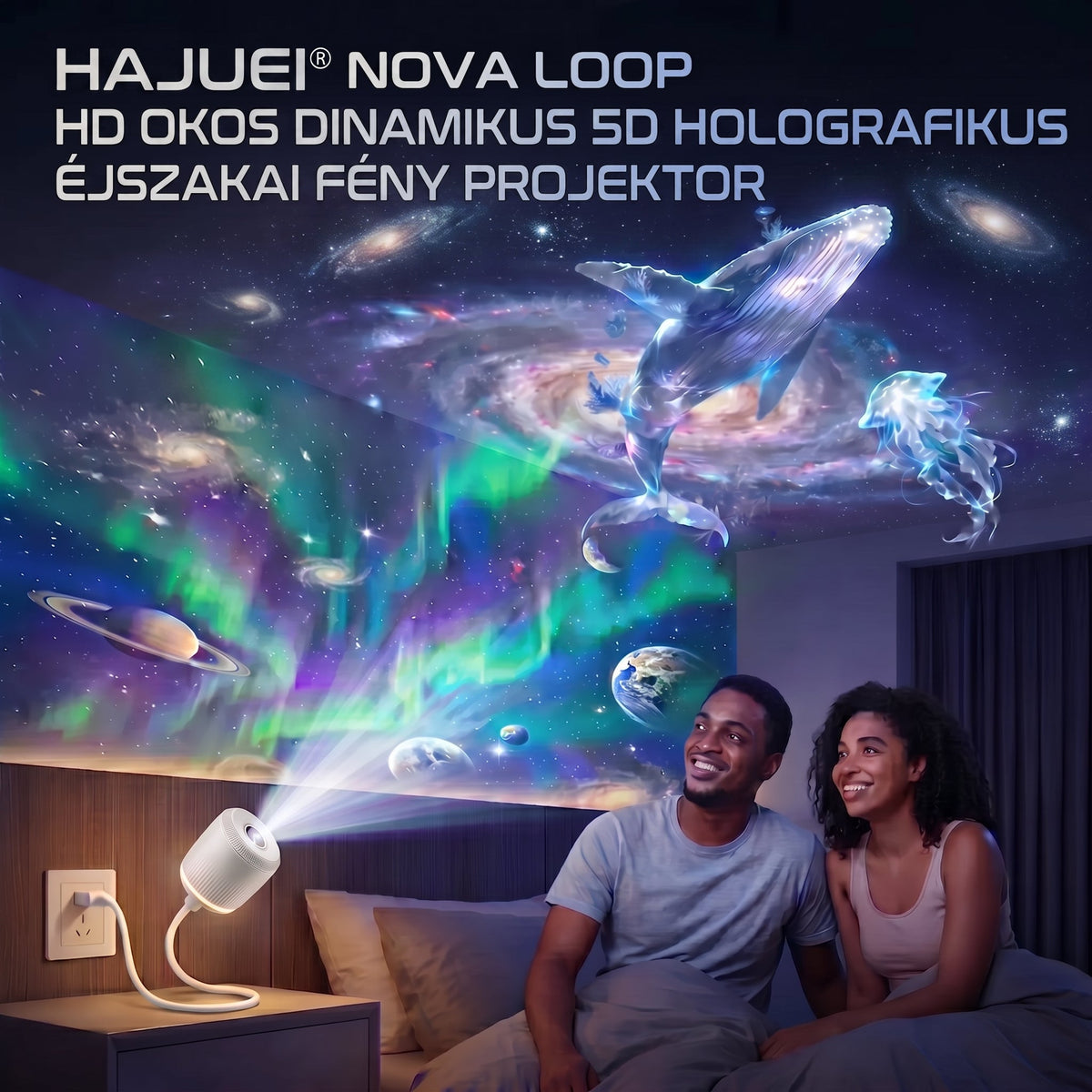 HAJUEI® Éjjeli lámpa projektorral🌋🌋