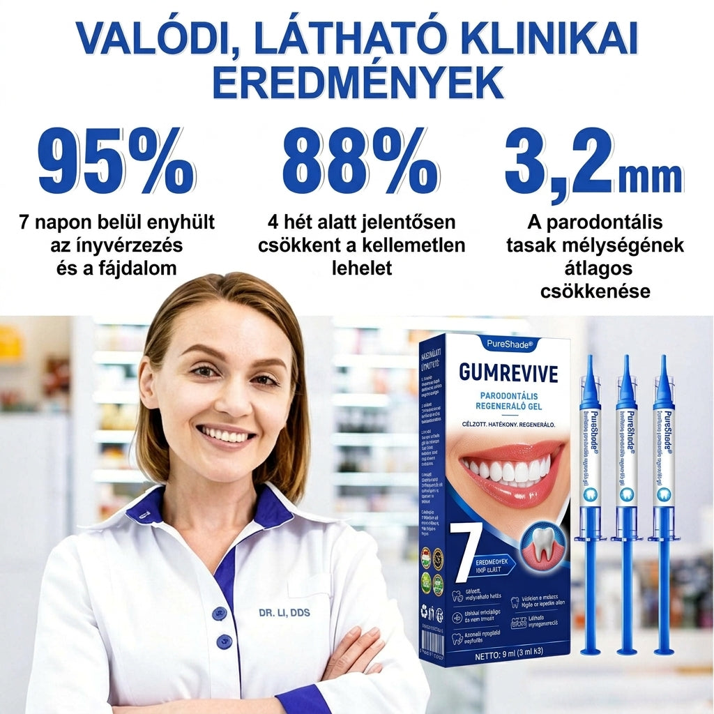 PureShade® ✨ GumRevive Ínyregeneráló Gél – Az egészségesebb ínyért és magabiztosabb mosolyért 👍