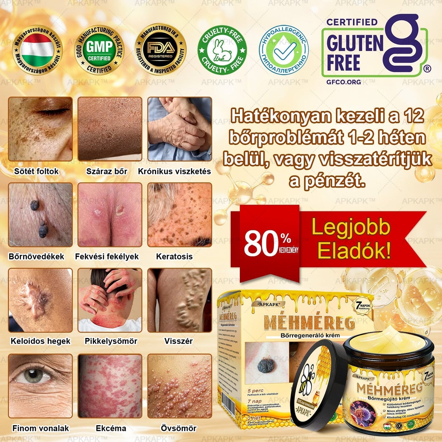 🍯 𝖠𝖯𝖪𝖠𝖯𝖪® Méhméreg Bőr Helyreállító Krém 🔥 Magyar fejlesztés, magyarországi gyártás és szállítás