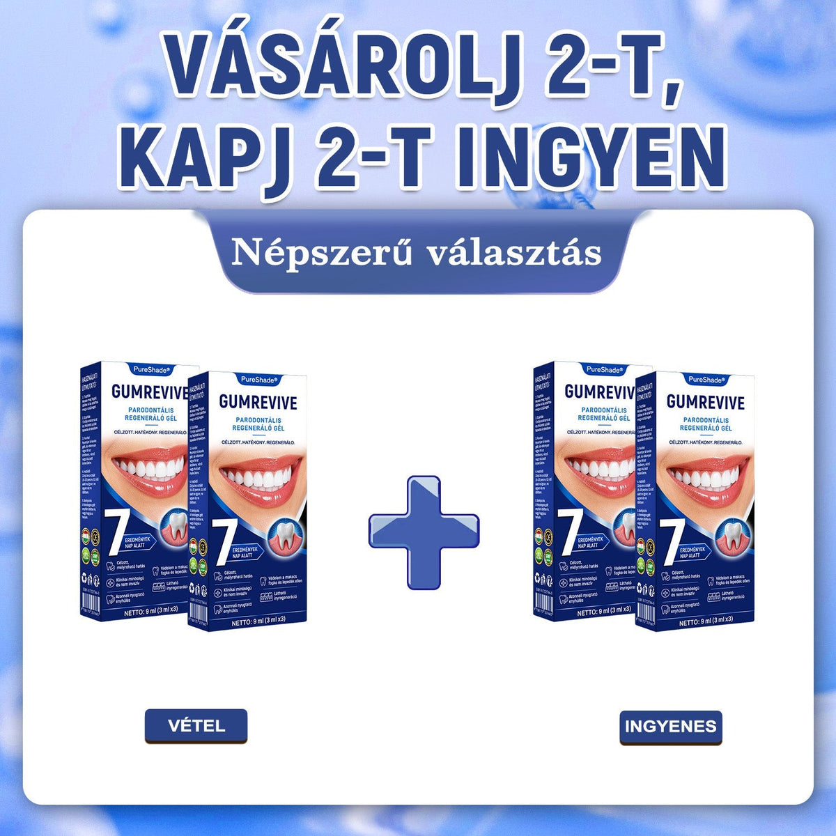 PureShade® 🦷🦷🦷 GumRevive Ínyregeneráló Gél – Az egészségesebb ínyért és magabiztosabb mosolyért 👍