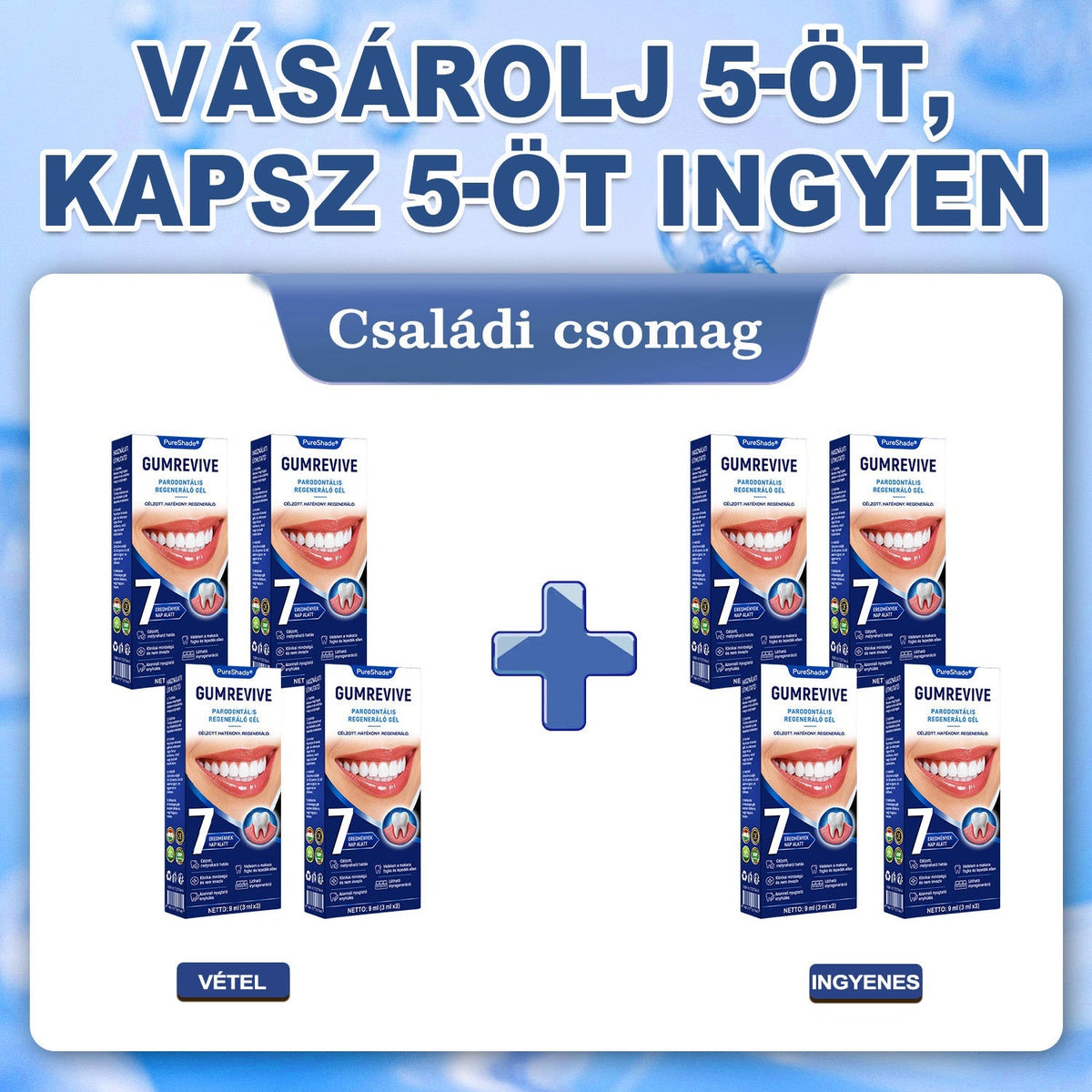 PureShade® 🦷🦷🦷 GumRevive Ínyregeneráló Gél – Az egészségesebb ínyért és magabiztosabb mosolyért 👍