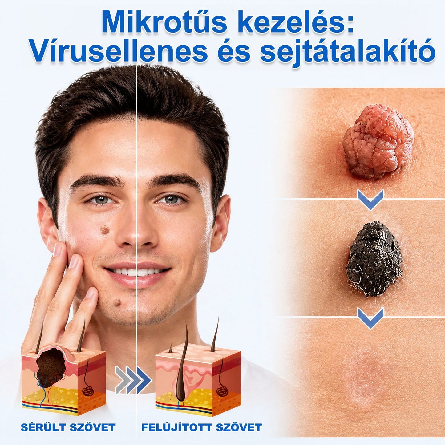 PURESHADE® 2 az 1-ben mikrotűs és hidrokolloid tapasz🍀🍀 | Kiálló anyajegyek, aknék, lapos szemölcsök és bőrnövedékek eltávolítására | Segít csökkenteni a ráncokat, hegeket és bőrhibákat | Láthatatlan tapasz az arcra és testre