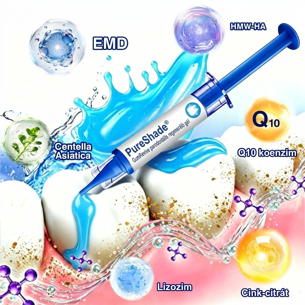 PureShade® ✨ GumRevive Ínyregeneráló Gél – Az egészségesebb ínyért és magabiztosabb mosolyért 👍