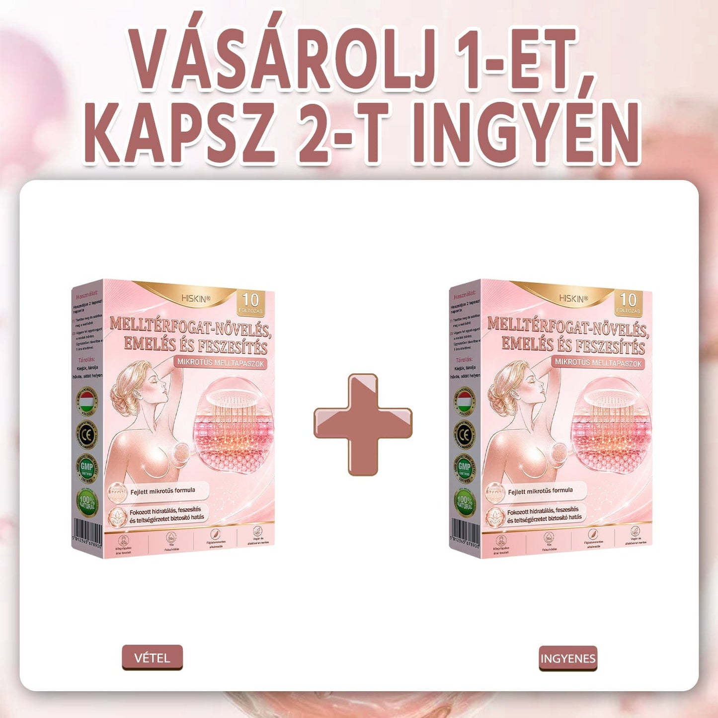 ❤️❤️❤️HISKIN® MELLEMELŐ ÉS FESZESÍTŐ MIKROTŰS TAPASZOK
