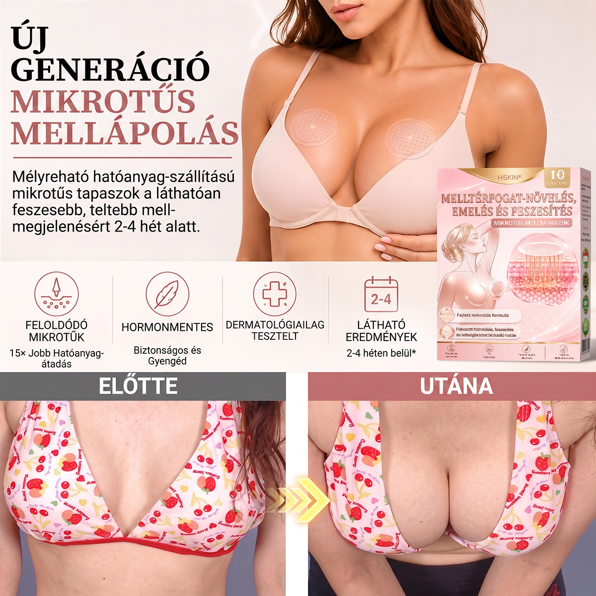 ❤️❤️❤️HISKIN® MELLEMELŐ ÉS FESZESÍTŐ MIKROTŰS TAPASZOK
