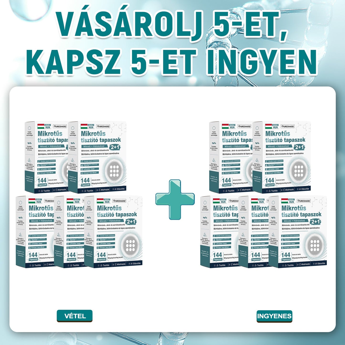 PURESHADE® 2 az 1-ben mikrotűs és hidrokolloid tapasz🍀🍀 | Kiálló anyajegyek, aknék, lapos szemölcsök és bőrnövedékek eltávolítására | Segít csökkenteni a ráncokat, hegeket és bőrhibákat | Láthatatlan tapasz az arcra és testre